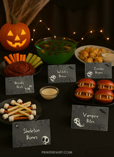 8 Easy Halloween Party Food Ideas Using Our Free Printable Food Tents