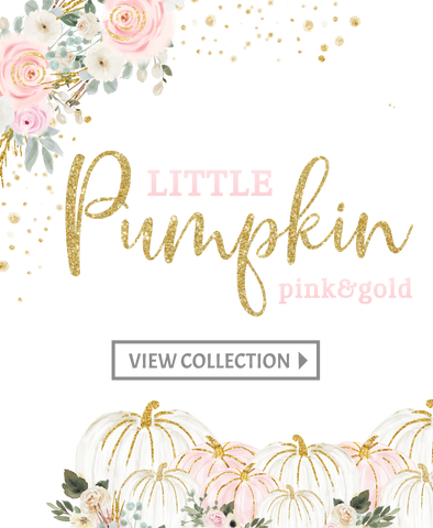 Little Pumpkin Pink & Gold<br>Baby Shower Collection