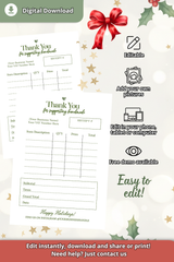 Editable Receipt Template