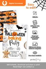 Halloween Baking Party Invitation