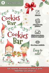 Editable Cookies Bar Sign Template