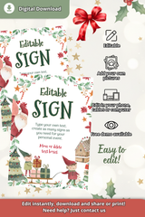 Editable Sign Template