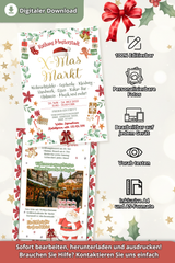 Digitale Flyer Vorlage Weihnachtsmarkt