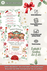Digitale Flyer Vorlage Weihnachtsmarkt
