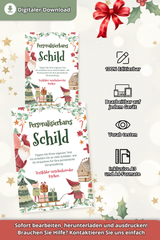 Editierbares Schild Vorlage