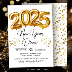 New Years Dinner Invitation
