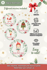 Editable Round Label Set