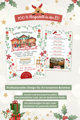 Digitale Flyer Vorlage Weihnachtsmarkt