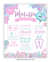 Under The Sea First Birthday Board