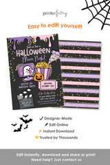 Halloween Movie Night Invitation