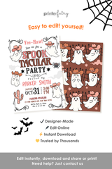 Cowgirl Ghost Halloween Party Invitation