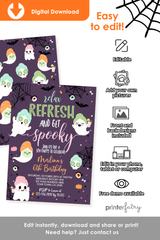 Halloween Spa Party Invitation