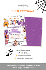 School Halloween Costume Party Invitation