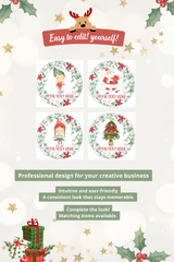 Editable Round Label Set