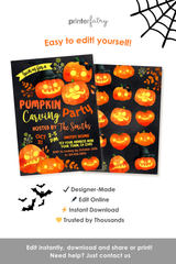 Pumpkin Carving Party Invitation