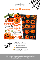 Pumpkin Carving Party Invitation