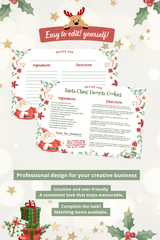 Christmas Recipe Card Design