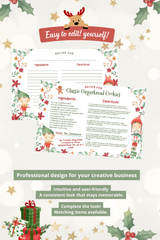 Christmas Recipe Card Template