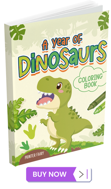 A Year of Dinosaurs: Coloring Book