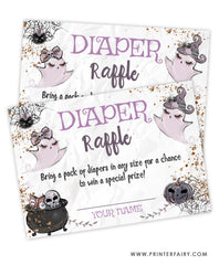 Halloween Baby Shower Diaper Raffle