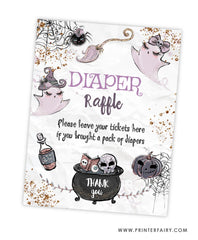 Halloween Baby Shower Diaper Raffle