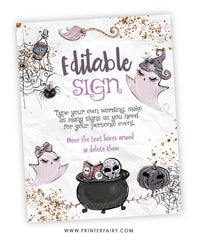 Halloween Baby Shower Sign