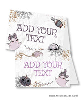 Halloween Baby Shower Food Tents