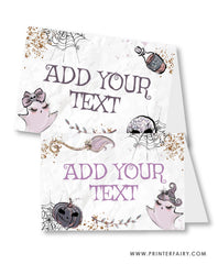 Halloween Baby Shower Food Tents