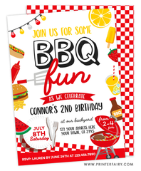 BBQ Birthday Party Invitation