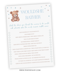 Bear Baby Shower Activities