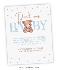 Bear Baby Shower Activities