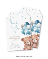 Bear Party Favor Tags