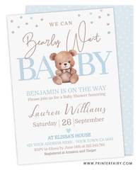 Bear Baby Shower Invitation