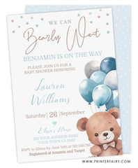 Bear Baby Shower Invitation