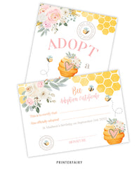 Bee Adoption Sign & Certificate