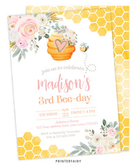 Bees Birthday Party Invitation