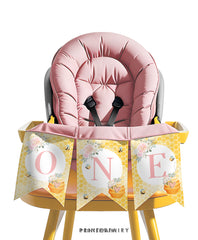 Bees First Birthday Banner