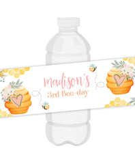 Bees Water Bottle Label