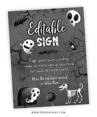 Halloween Birthday Party Sign