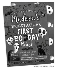 Halloween First Birthday Invitation