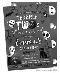 Halloween Second Birthday Invitation