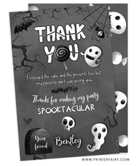 Halloween Birthday Thank You Card