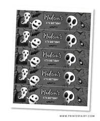 Halloween Birthday Water Bottle Label