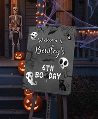 Halloween Birthday Party Welcome Sign