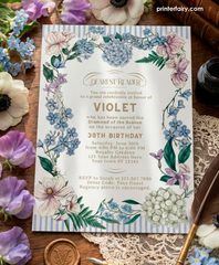 Bridgerton Birthday Invitation