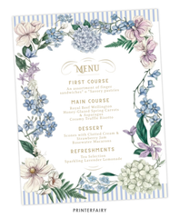Bridgerton Menu