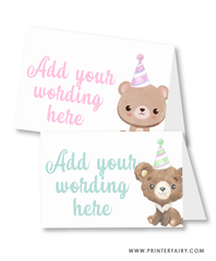 Bear Birthday Food Tents