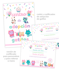 Pack imprimible de cumpleaños Gatástico – Editable y descarga instantánea