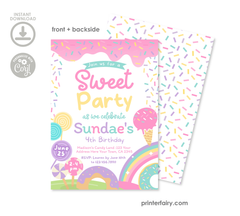 Candyland Birthday Party Invitation