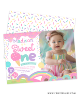 Candyland First Birthday Party Invitation